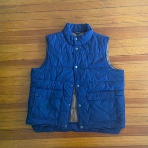 Lands End Blue Puffer Vest in XL